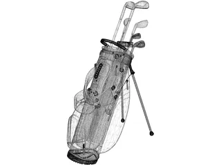 Golf Bag 3D Model preview