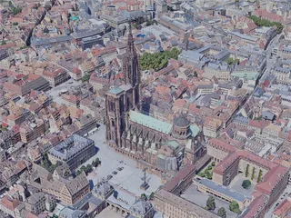 Strasbourg City, France (2019) 3D Model preview