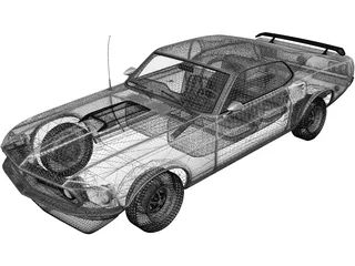 Ford Mustang (1969) 3D Model preview