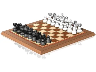 Chess Set 3D Model preview
