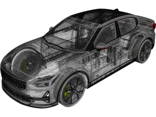 Polestar 2 (2020) 3D Model preview