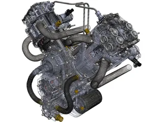 V-twin Engine 3D Model preview
