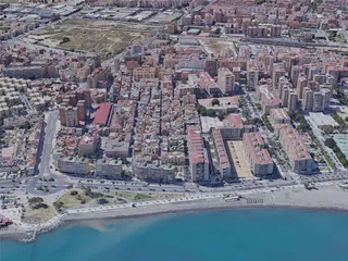 Malaga City, Spain (2019) 3D Model preview