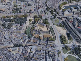 Nantes City, France (2019) 3D Model preview
