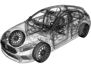 Mercedes-Benz A-Class (2020) 3D Model preview