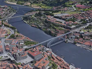 Porto City, Portugal (2019) 3D Model preview