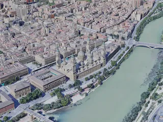 Zaragoza City, Spain (2019) 3D Model preview