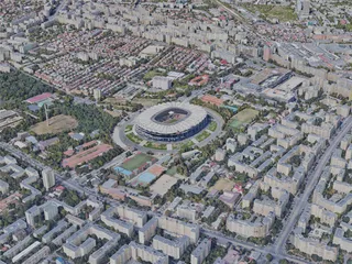Bucharest City, Romania (2020) 3D Model preview