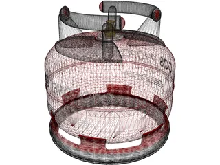 Gas Bottle ELFI 3D Model preview