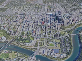 Edmonton City, AB, Canada (2019) 3D Model preview