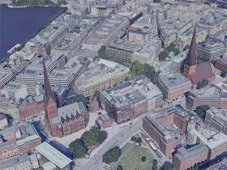 Hamburg City, Germany (2019) 3D Model preview