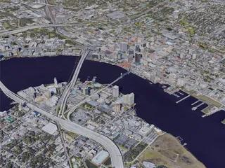 Jacksonville City, FL, USA (2019) 3D Model preview