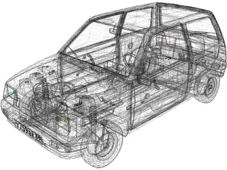 VAZ 1111 Oka 3D Model preview