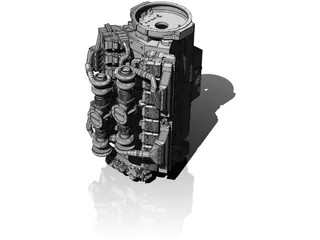 Cummins QSK60 V16 Engine 3D Model preview