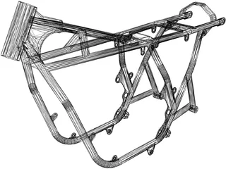 Honda CB750 Frame 3D Model preview
