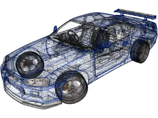 Nissan Skyline GTR R34 3D Model preview