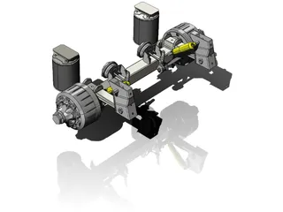 Trailer Axle 3D Model preview