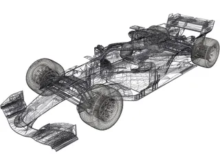 Mercedes Formula One 3D Model preview