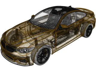 BMW M4 3D Model preview