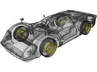 Ferrari 330 P4 (1967) 3D Model preview