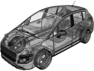 Peugeot 3008 3D Model preview