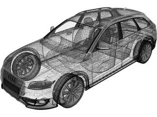 Audi A4 Allroad (2010) 3D Model preview