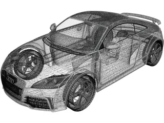 Audi TT RS (2009) 3D Model preview
