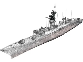 USS Knox 3D Model preview