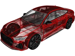Audi RS7 Sportback (2020) 3D Model preview