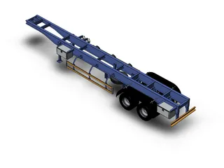Semi Trailer Crescente 3D Model preview