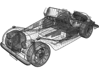 Morgan Roadster 3D Model preview