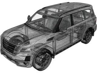 Nissan Patrol Ti L (2020) 3D Model preview