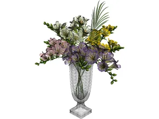 Freesia Flowers 3D Model preview