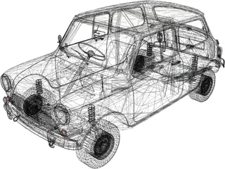 Austin Mini Cooper S (1965) 3D Model preview