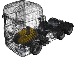 Scania 6x4 3D Model preview