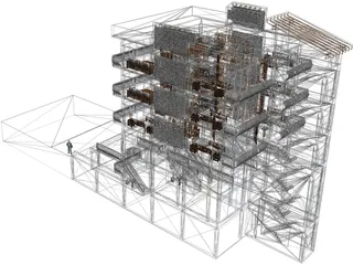 Offices and Apartments 5 Story 3D Model preview