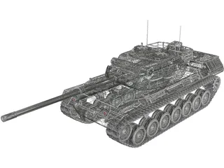 Leopard 1 3D Model preview