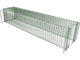 40 inch ISO Shipping Container 3D Model preview