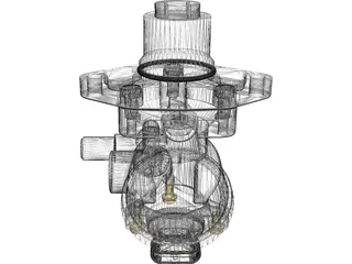 High pressure car fuel pump 3D Model preview