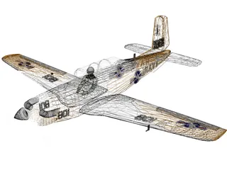 Beechcraft T-34C Turbo Mentor 3D Model preview