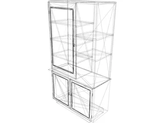Cabinet Wall 3D Model preview