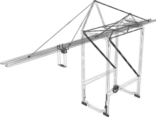 Gantry Crane 3D Model preview