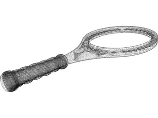 Tennis Racquet 3D Model preview