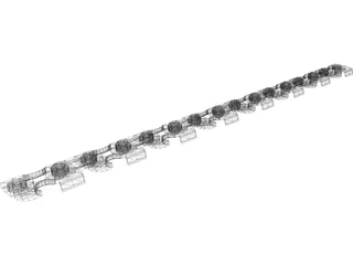 Chain Saw Teeth 3D Model preview