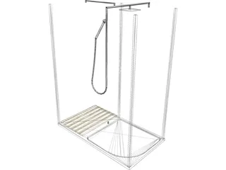 Shower Enclosure 3D Model preview