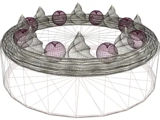 Cake Round 3D Model preview