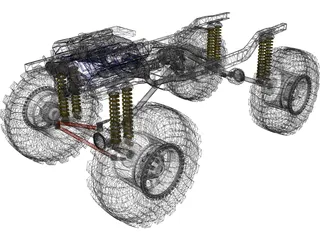 Chassis 4x4 3D Model preview