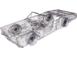 Pontiac GTO Convertible (1967) 3D Model preview