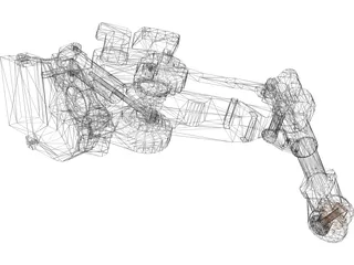 Six Axis Robot ABB4400_45 3D Model preview