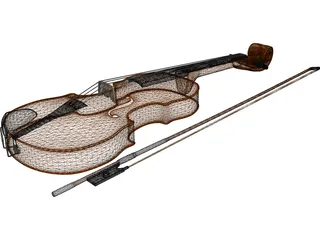 Violin 3D Model preview